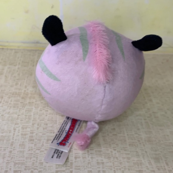 Squeezamals Pink Zebra Beverly Hills Teddy Bear Co. 2020 Plush - Picture 2 of 7